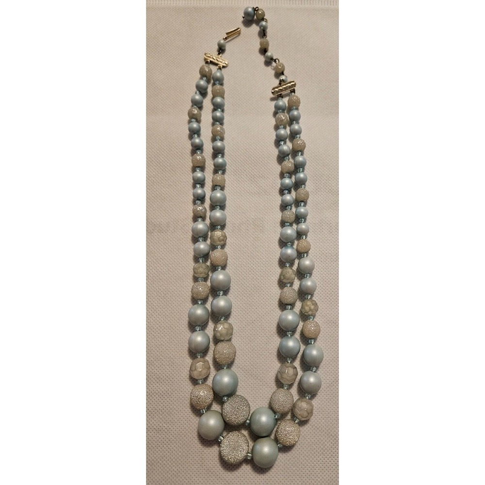 Beaded Necklace Double Strand Statement Costume J… - image 2